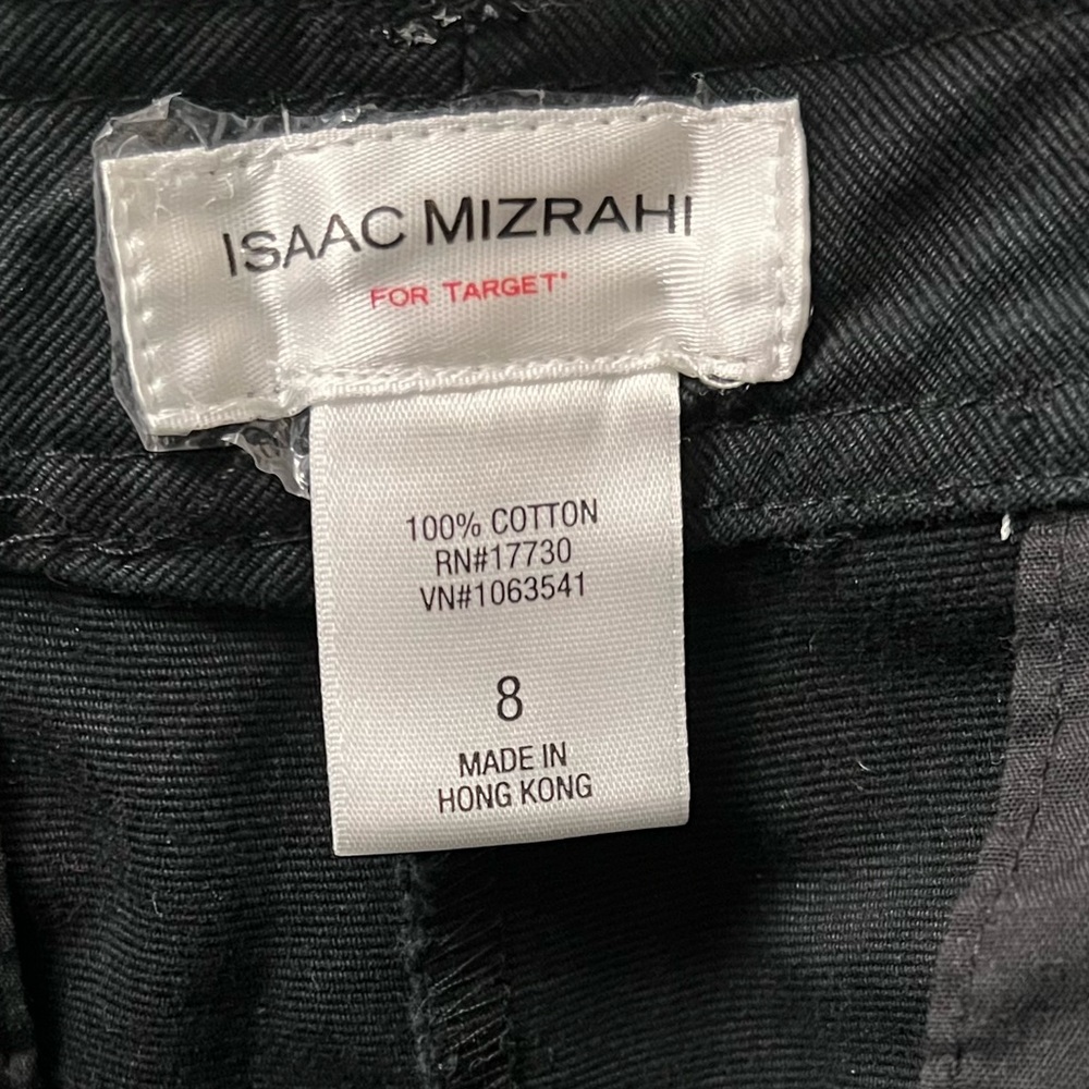 Black pants size 8 100 percent cotton Isaac mizrahi from target